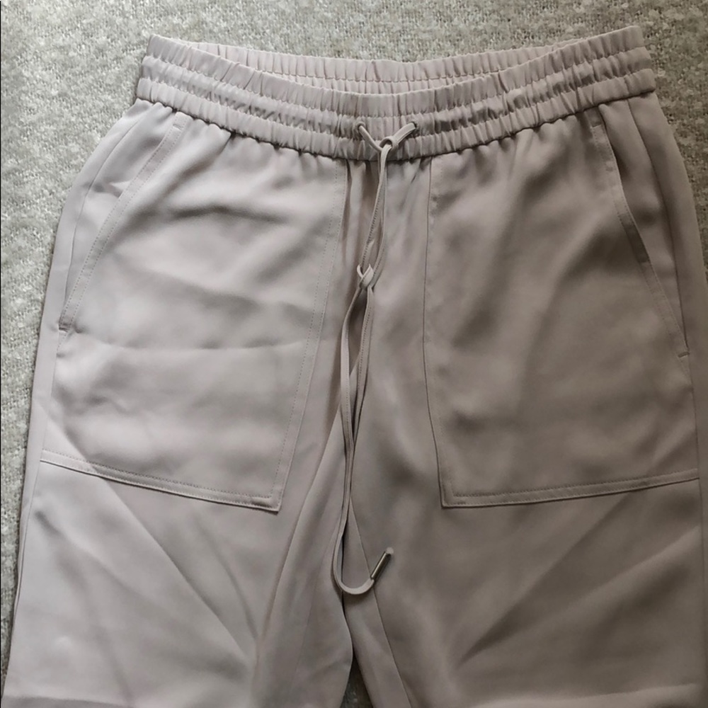 NWT ANN Taylor Cream silk joggers